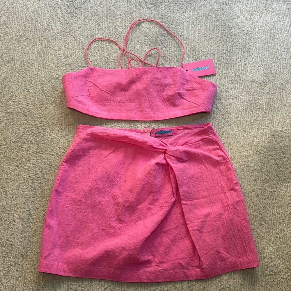 NWT Edikted Pink Mini Set